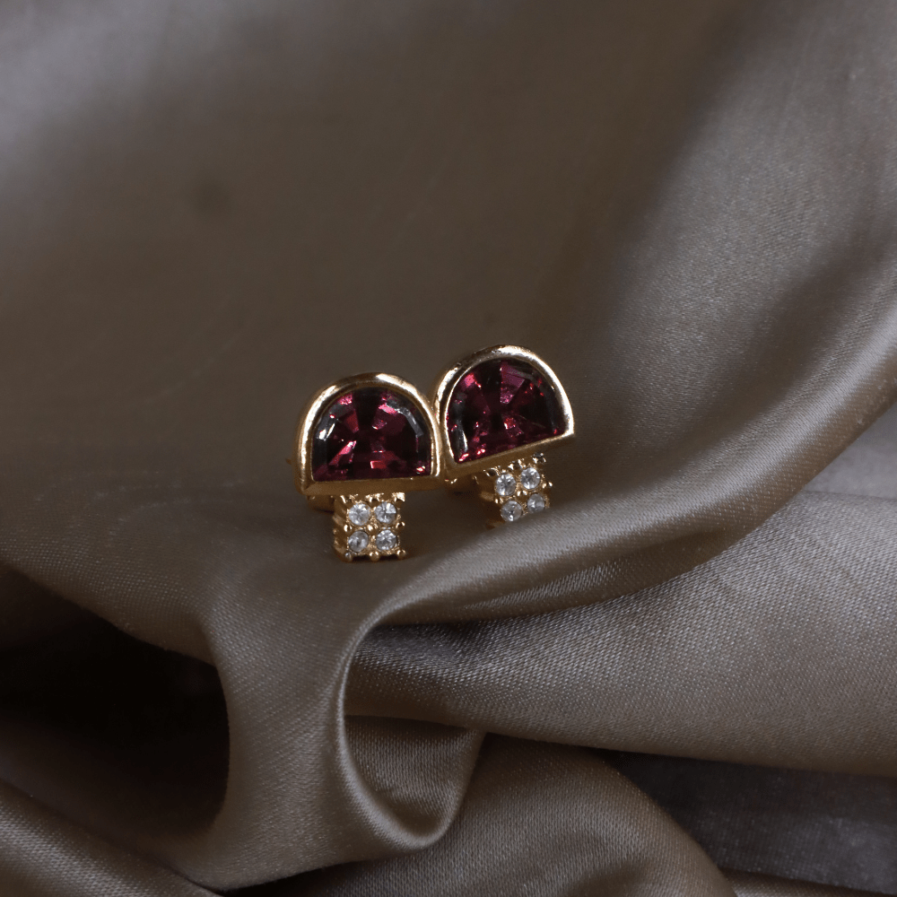 CHRISTIAN DIOR 紫閃石耳夾 |西德製造 - Vintasy