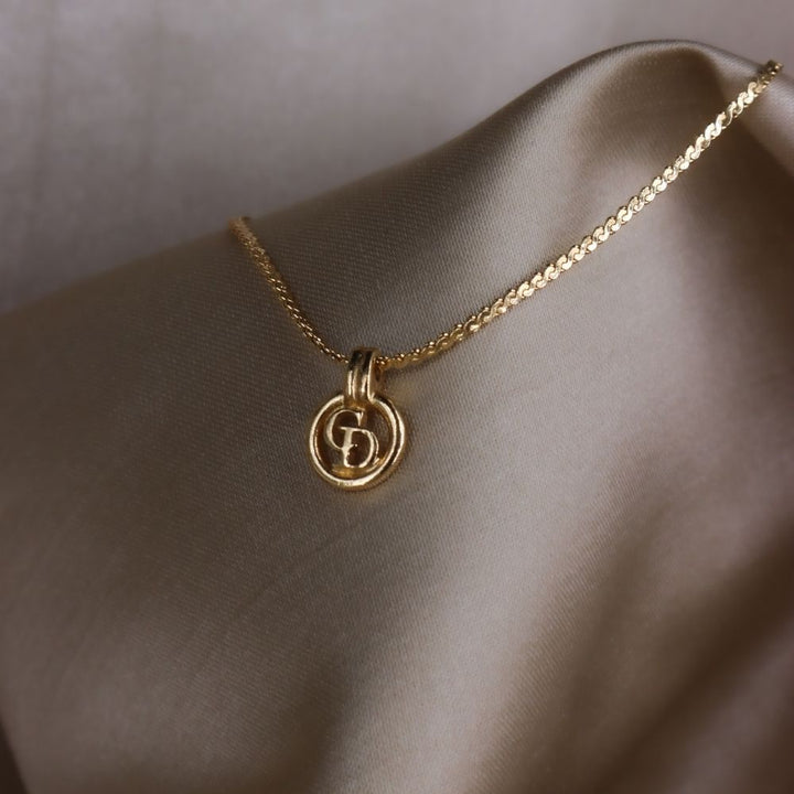 CHRISTIAN DIOR 簡約小吊墜項鏈 - Vintasy項鏈