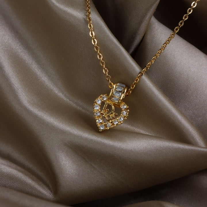 CHRISTIAN DIOR 心型經典項鏈 | 未使用級美品|原盒 - Vintasy項鏈