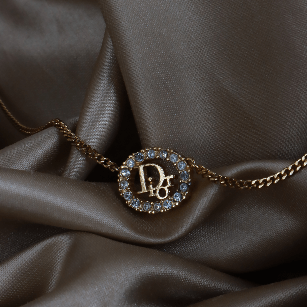 CHRISTIAN DIOR 圓型閃石項鏈 | 經典款式 - Vintasy項鏈