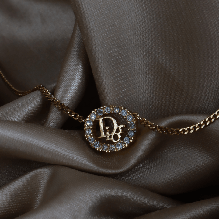 CHRISTIAN DIOR 圓型閃石項鏈 | 經典款式 - Vintasy項鏈