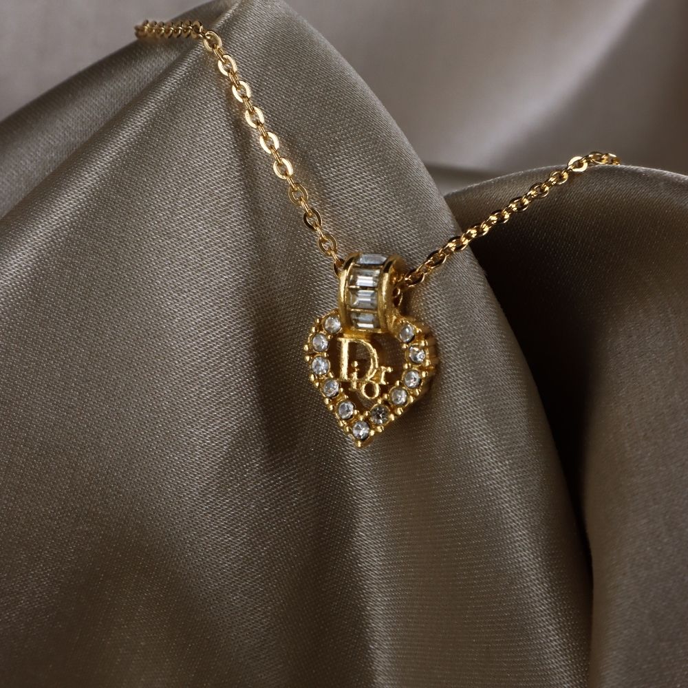 CHRISTIAN DIOR 心型經典項鏈 | 未使用級美品|原盒 - Vintasy項鏈