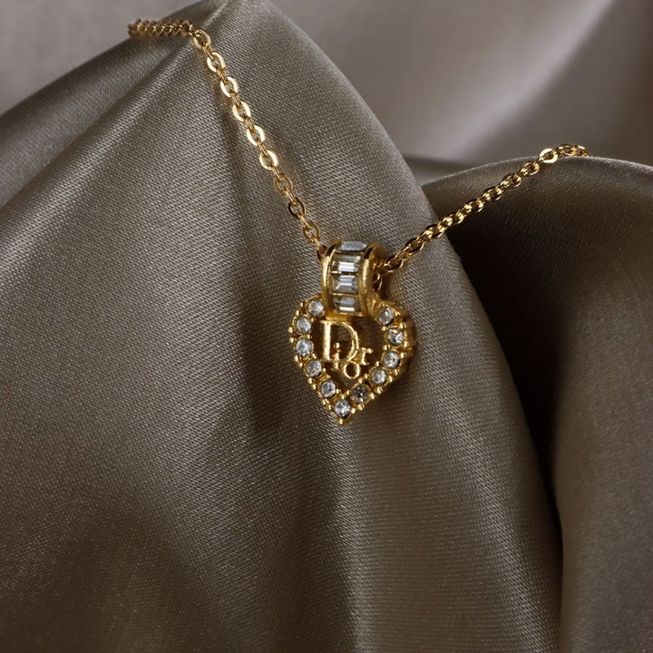 CHRISTIAN DIOR 心型經典項鏈 | 未使用級美品|原盒 - Vintasy項鏈