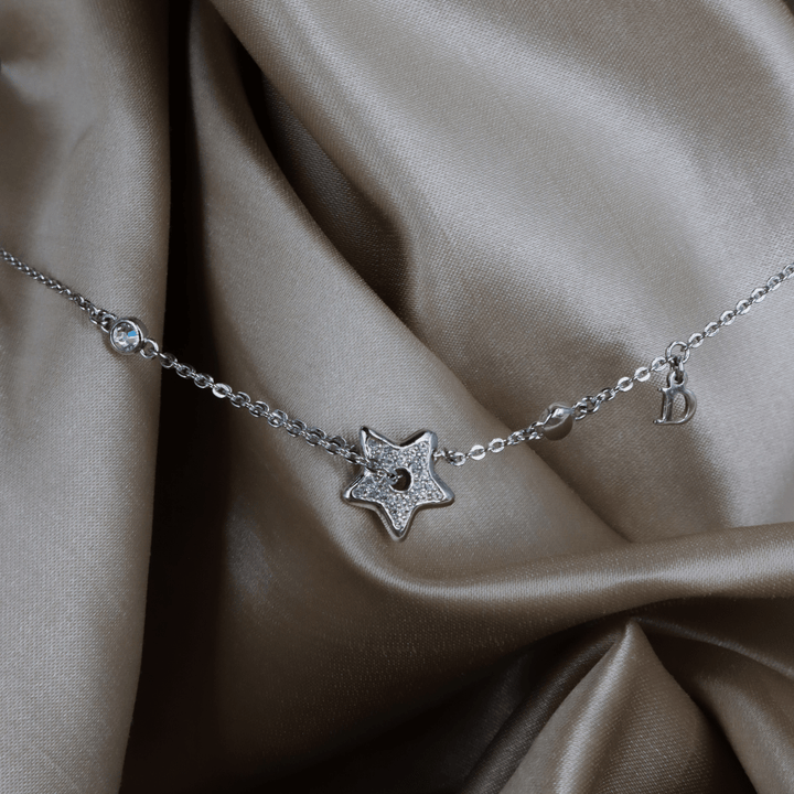 CHRISTIAN DIOR 星閃閃吊墜閃石項鏈 - Vintasy