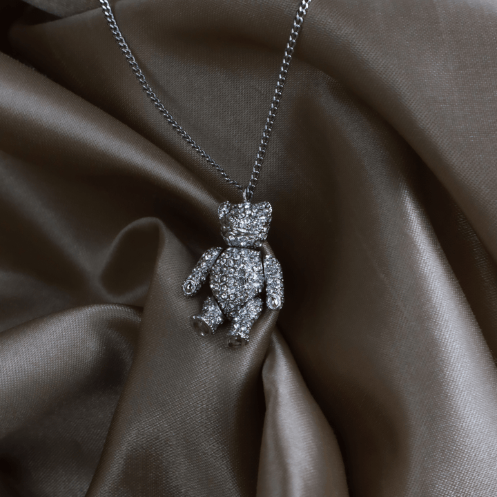 CHRISTIAN DIOR 小熊閃石吊墜項鏈 - Vintasy