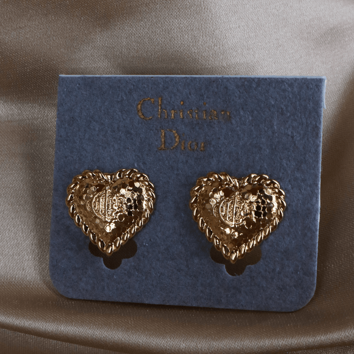 CHRISTIAN DIOR 絕版心型馬車耳夾|未使用品 |附原盒 - Vintasy耳夾