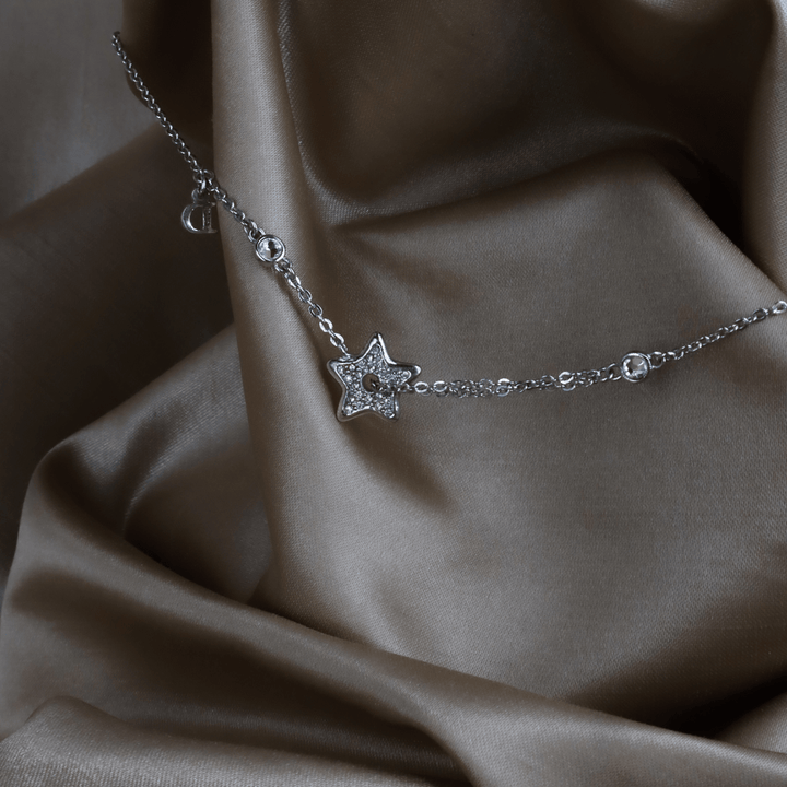 CHRISTIAN DIOR 星閃閃吊墜閃石項鏈 - Vintasy