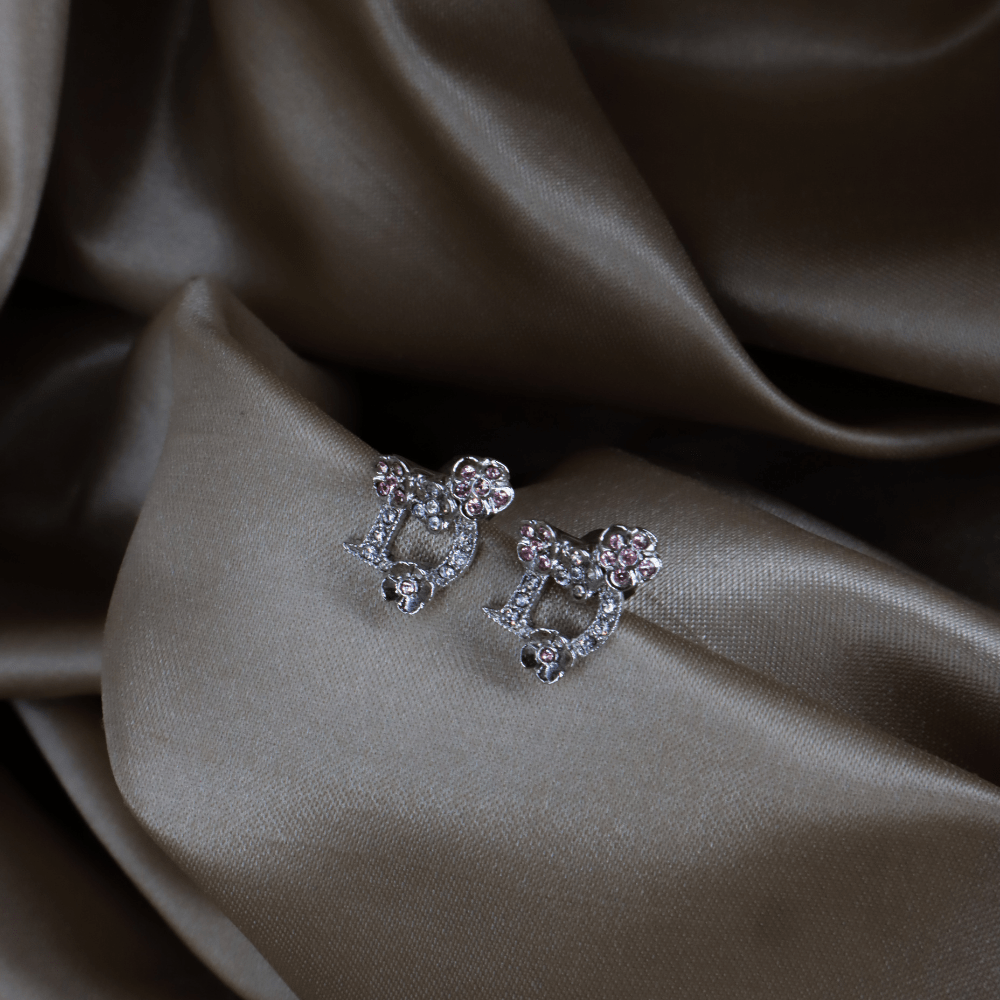 CHRISTIAN DIOR 粉紅閃石吊墜項鏈連耳環 |未使用品附原盒 - Vintasy項鏈