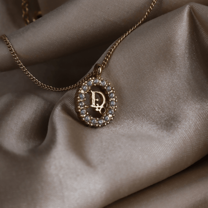 CHRISTIAN DIOR 圓型閃石項鏈 | 經典款式 - Vintasy項鏈