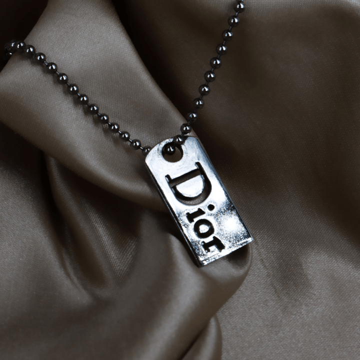 CHRISTIAN DIOR 炭黑軍牌手鏈 - Vintasy