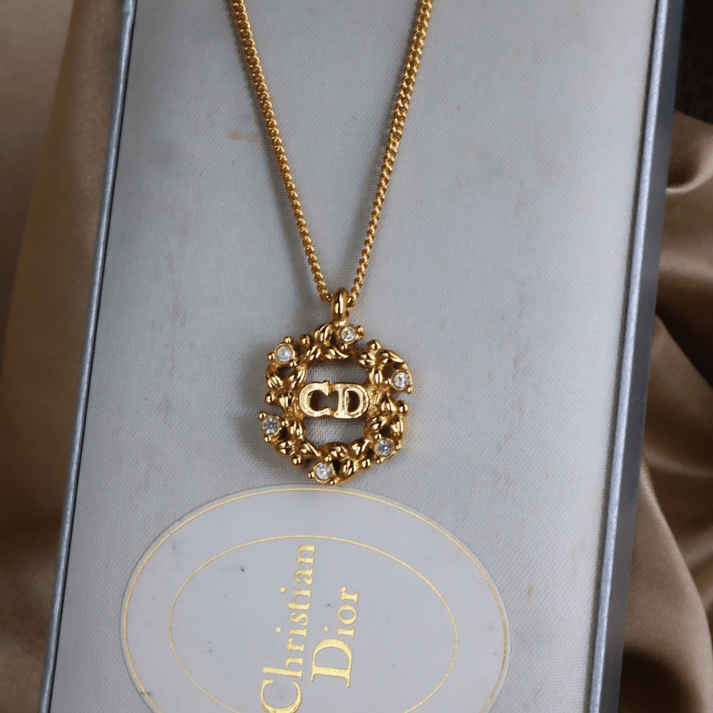 CHRISTIAN DIOR 花圈閃石項鏈|極罕收藏級 - Vintasy項鏈
