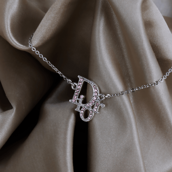 CHRISTIAN DIOR 粉紅閃石吊墜手鏈 | 熱賣手鏈第一位! |未使用連原盒 - Vintasy項鏈