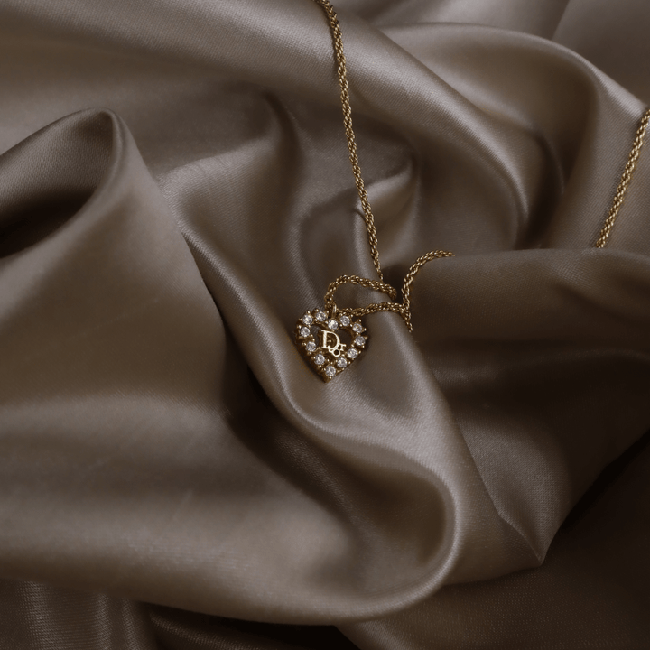 CHRISTIAN DIOR 心型閃石項鏈 | 秒殺熱賣款 - Vintasy項鏈