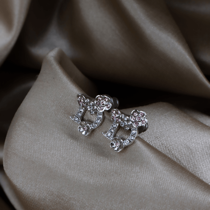 CHRISTIAN DIOR 粉紅閃石吊墜項鏈連耳環 |未使用品附原盒 - Vintasy項鏈