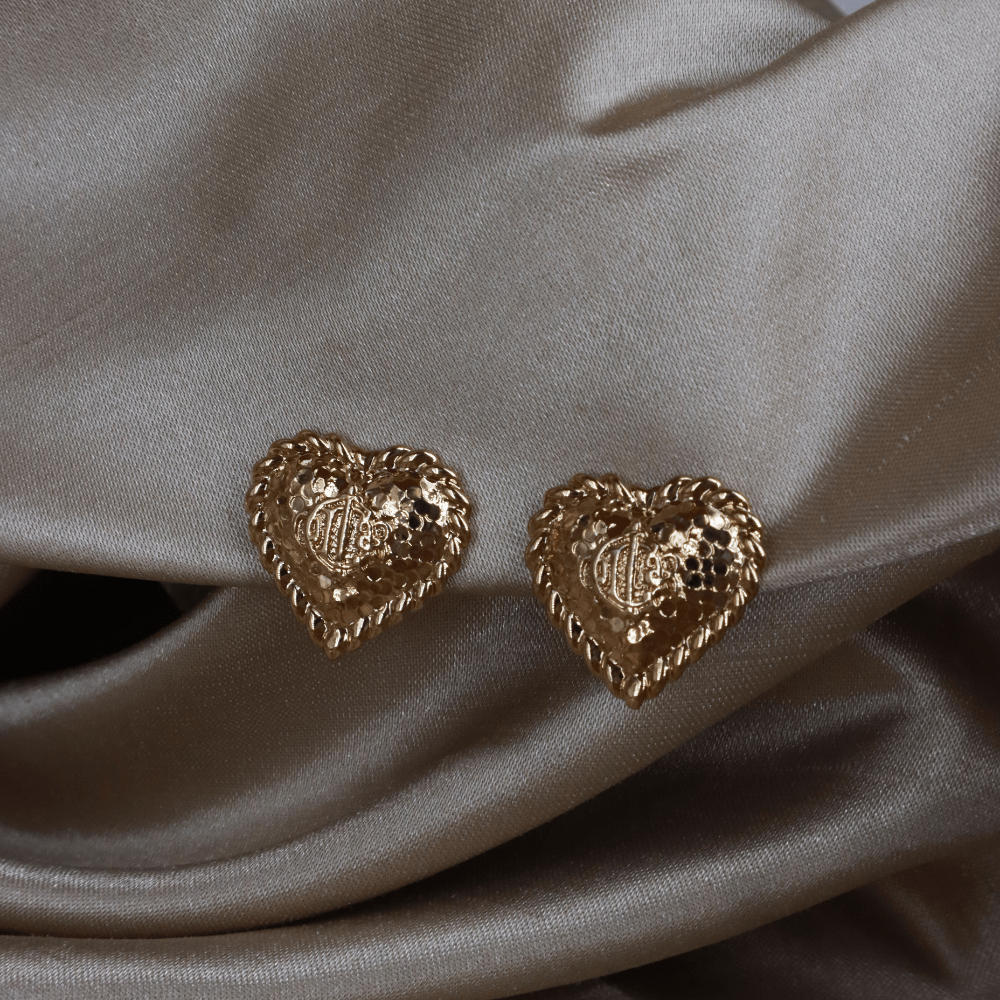 CHRISTIAN DIOR 絕版心型馬車耳夾|未使用品 |附原盒 - Vintasy耳夾