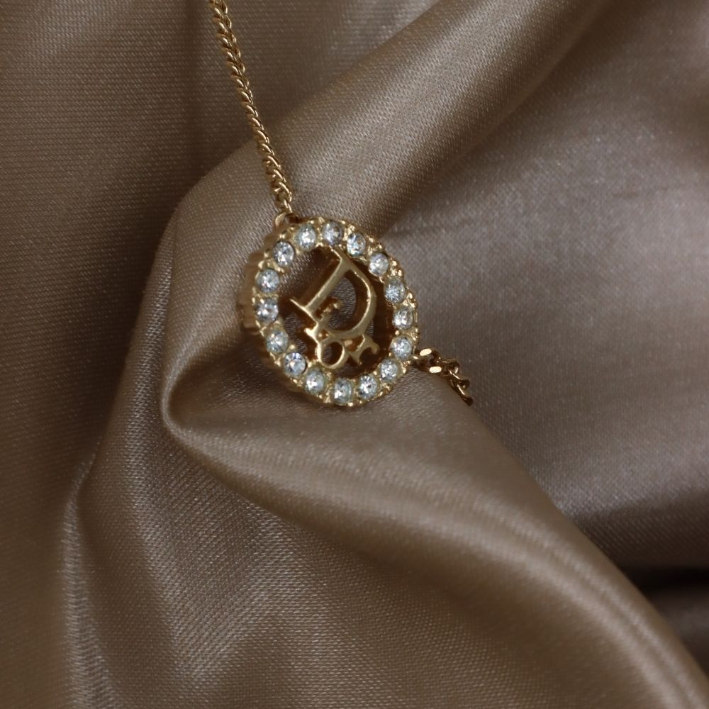 CHRISTIAN DIOR 圓型閃石項鏈| 經典款式 - Vintasy項鏈