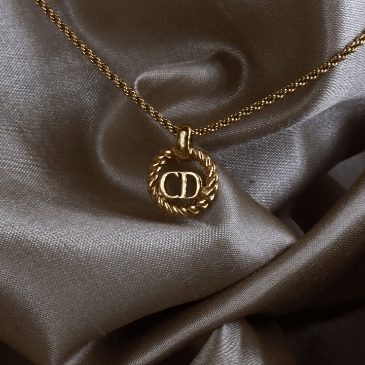 CHRISTIAN DIOR 麻花吊墜項鏈|經典之作 - Vintasy項鏈