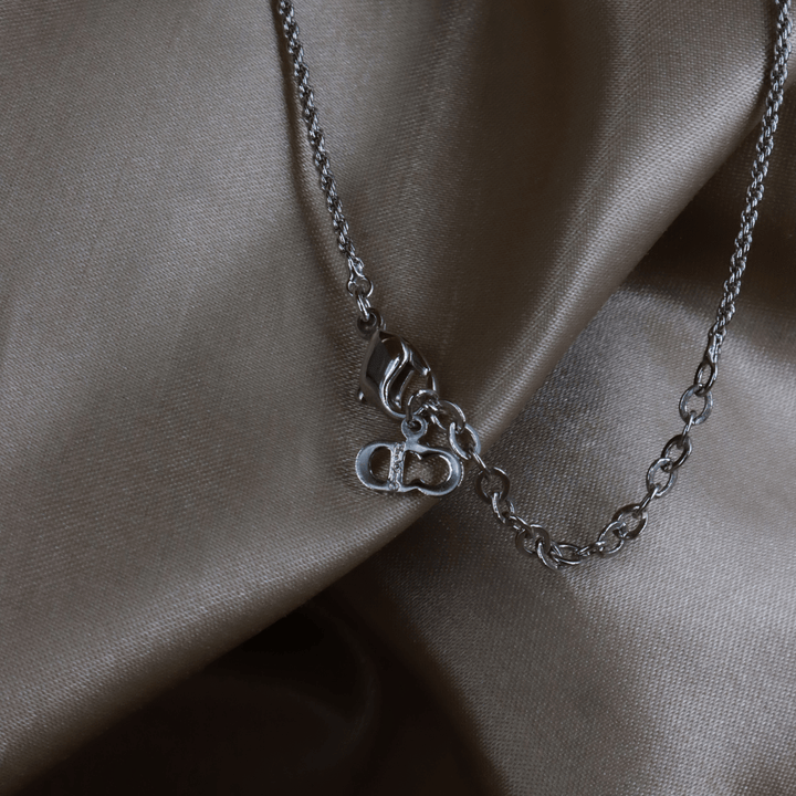 CHRISTIAN DIOR 珍珠閃石吊墜項鏈 - Vintasy