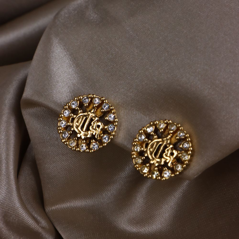 CHRISTIAN DIOR 絕版馬車閃石耳夾 | 附有原盒 - Vintasy項鏈