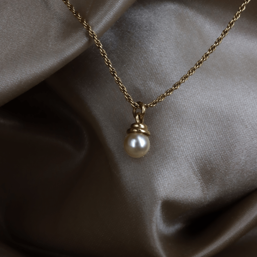 CHRISTIAN DIOR 珍珠吊墜項鏈 - Vintasy