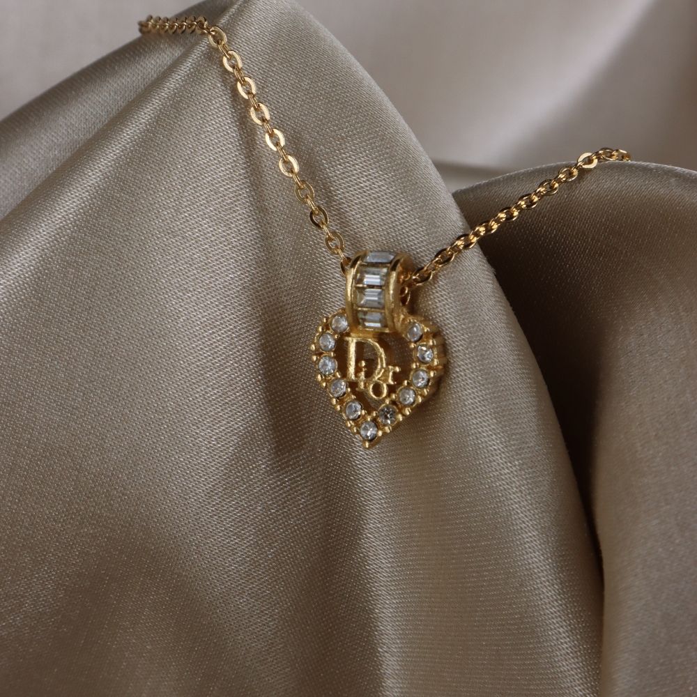 CHRISTIAN DIOR 心型經典項鏈 | 未使用級美品|原盒 - Vintasy項鏈