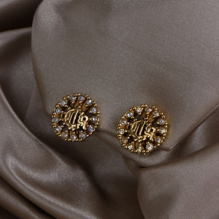 CHRISTIAN DIOR 絕版馬車閃石耳夾 | 附有原盒 - Vintasy項鏈