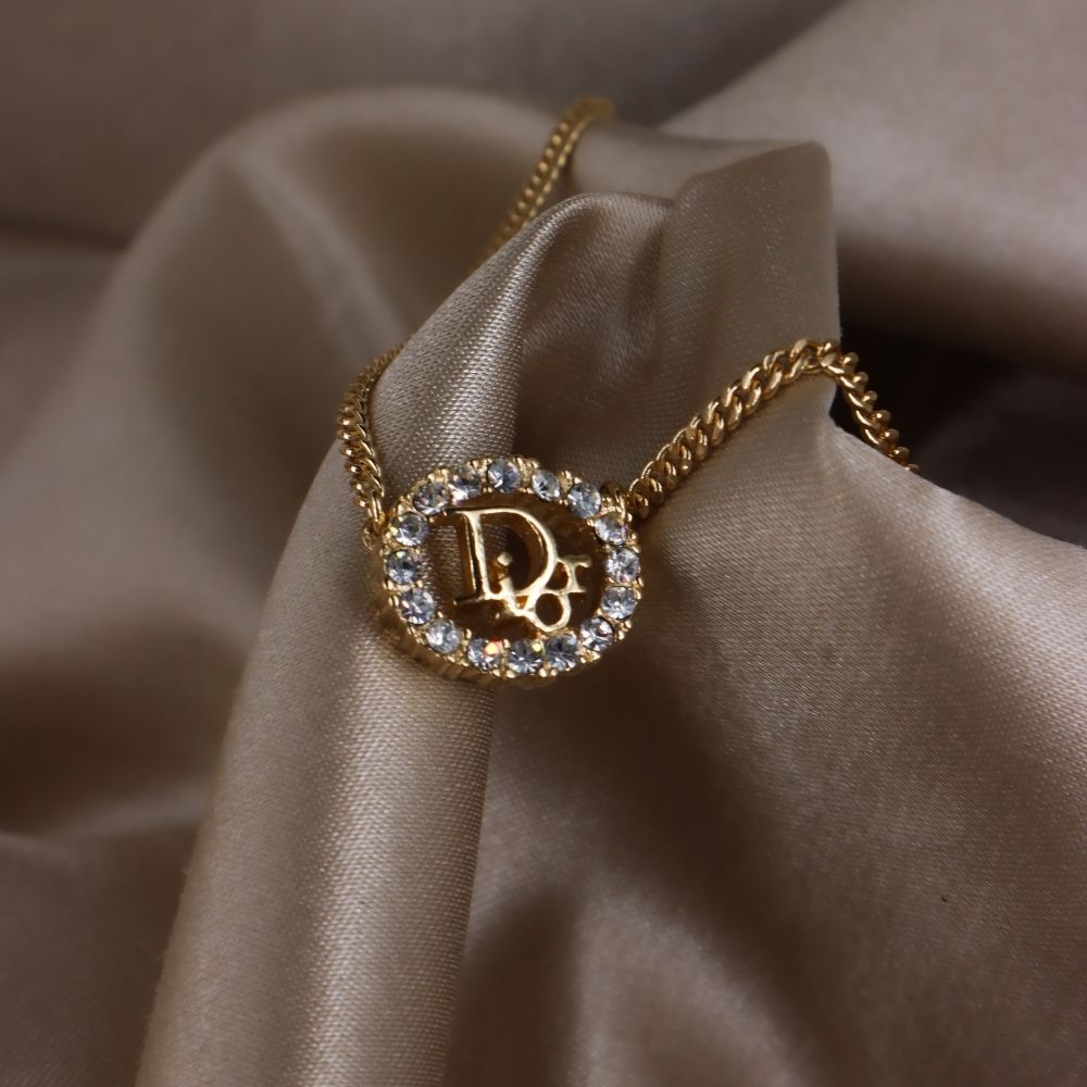 CHRISTIAN DIOR 圓型閃石項鏈| 經典款式 - Vintasy項鏈