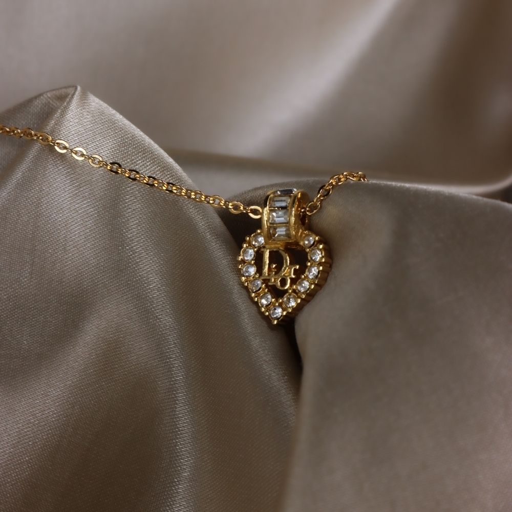 CHRISTIAN DIOR 心型經典項鏈 | 未使用級美品|原盒 - Vintasy項鏈