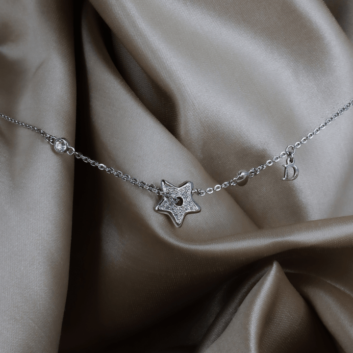 CHRISTIAN DIOR 星閃閃吊墜閃石項鏈 - Vintasy