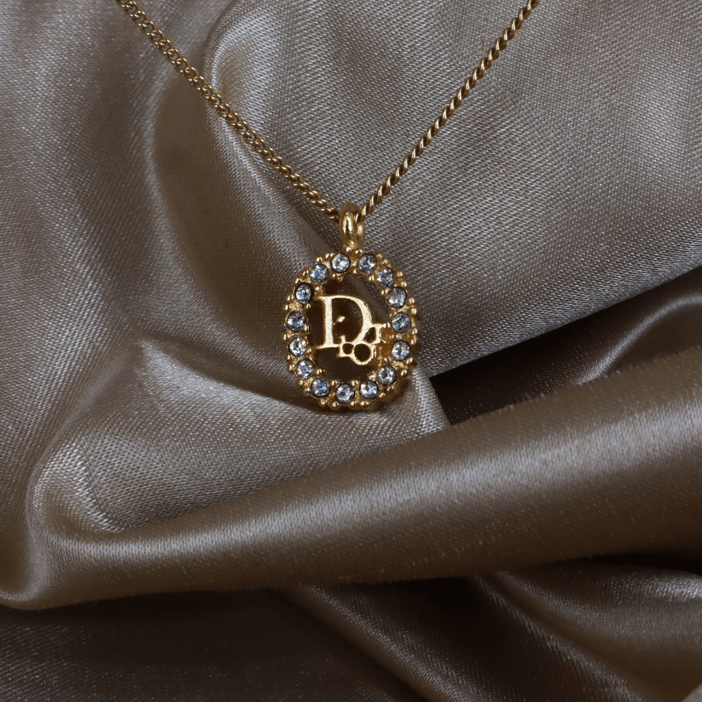CHRISTIAN DIOR 圓型閃石項鏈 | 經典款式 - Vintasy項鏈