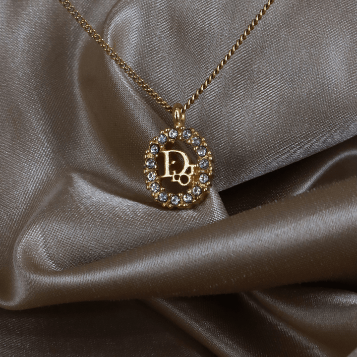 CHRISTIAN DIOR 圓型閃石項鏈 | 經典款式 - Vintasy項鏈