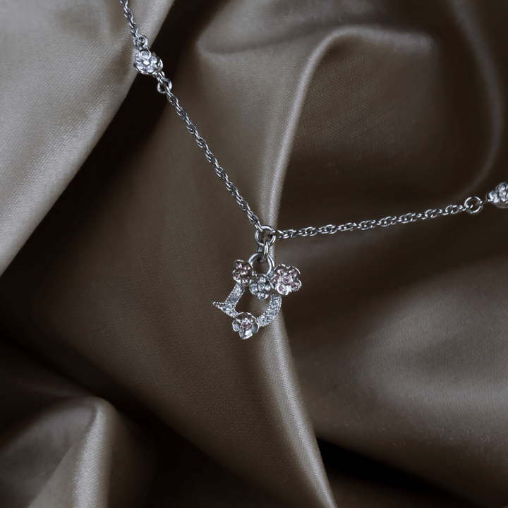 CHRISTIAN DIOR 粉紅閃石吊墜項鏈連耳環 |未使用品附原盒 - Vintasy項鏈