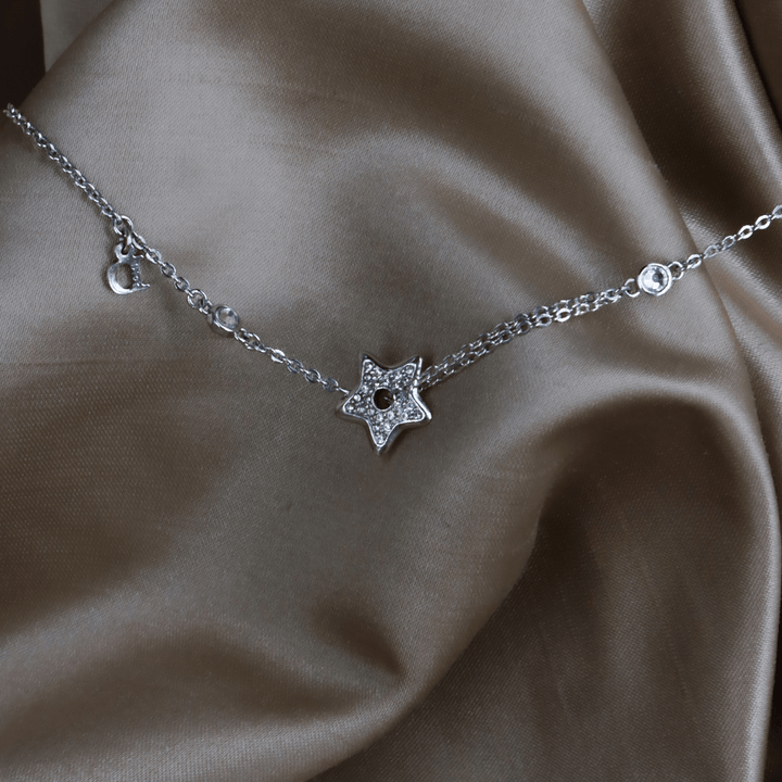 CHRISTIAN DIOR 星閃閃吊墜閃石項鏈 - Vintasy