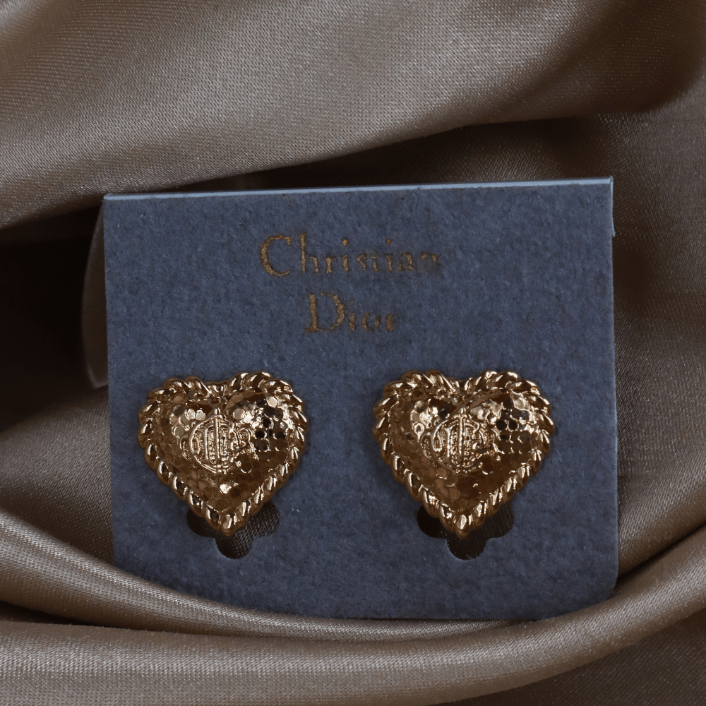 CHRISTIAN DIOR 絕版心型馬車耳夾|未使用品 |附原盒 - Vintasy耳夾