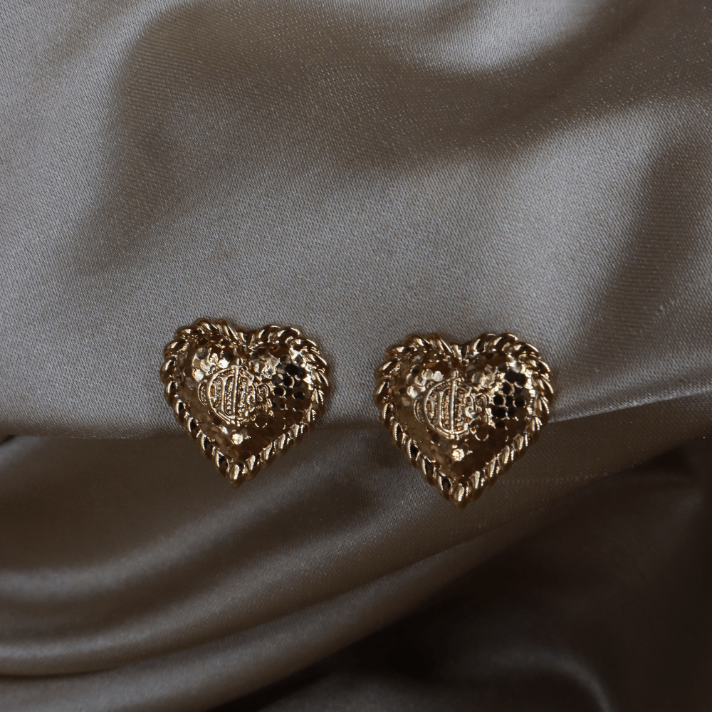 CHRISTIAN DIOR 絕版心型馬車耳夾|未使用品 |附原盒 - Vintasy耳夾