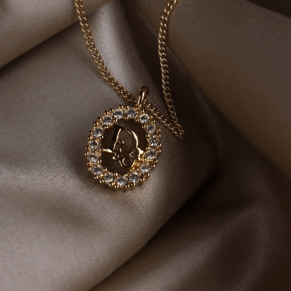 CHRISTIAN DIOR 圓型閃石項鏈 | 經典款式 - Vintasy項鏈