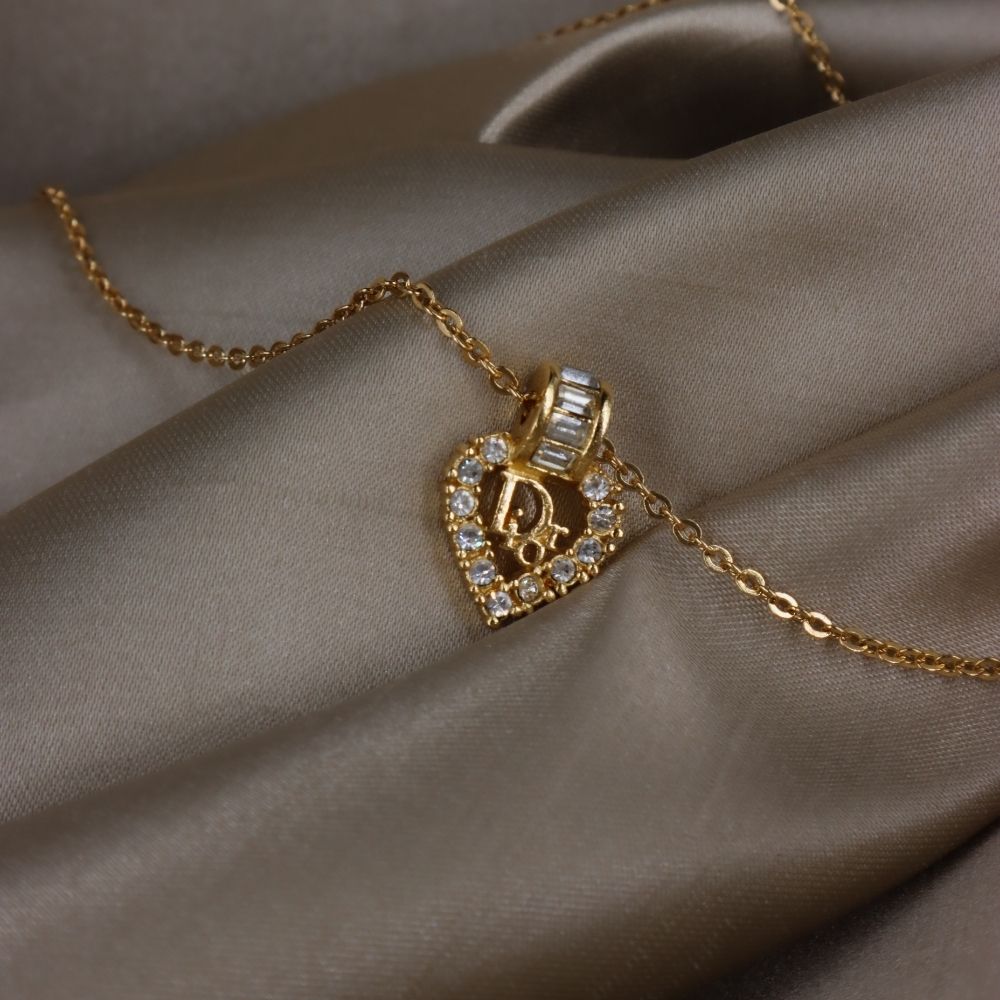 CHRISTIAN DIOR 心型經典項鏈 | 未使用級美品|原盒 - Vintasy項鏈