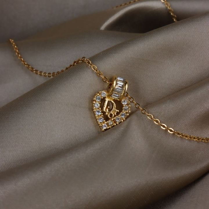 CHRISTIAN DIOR 心型經典項鏈 | 未使用級美品|原盒 - Vintasy項鏈