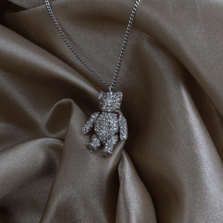 CHRISTIAN DIOR 小熊閃石吊墜項鏈 - Vintasy