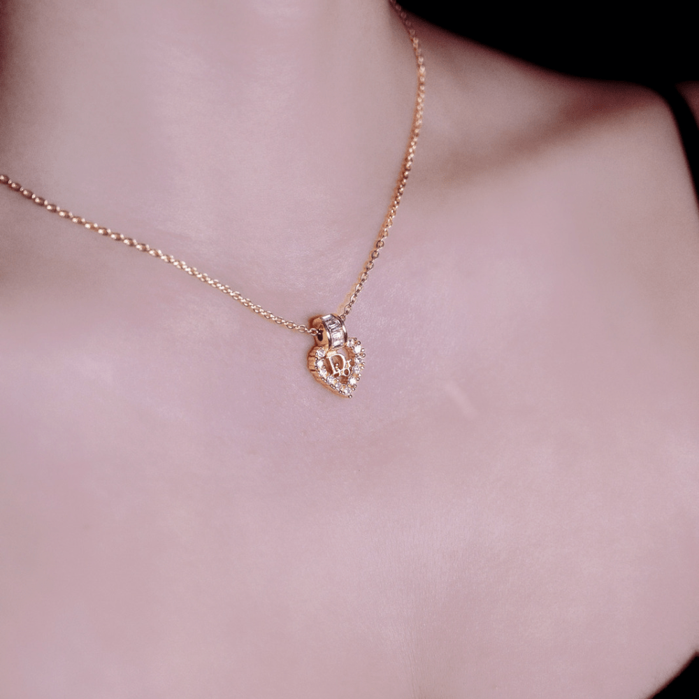 CHRISTIAN DIOR 心型經典項鏈 | 未使用級美品|原盒 - Vintasy項鏈