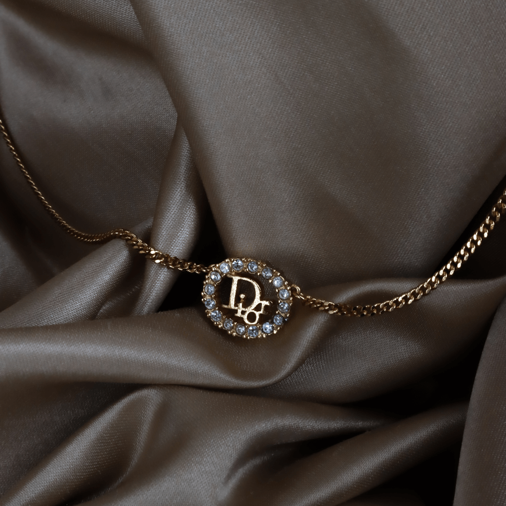 CHRISTIAN DIOR 圓型閃石項鏈 | 經典款式 - Vintasy項鏈