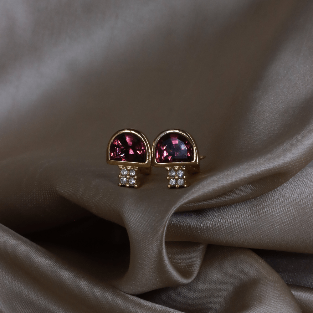 CHRISTIAN DIOR 紫閃石耳夾 |西德製造 - Vintasy