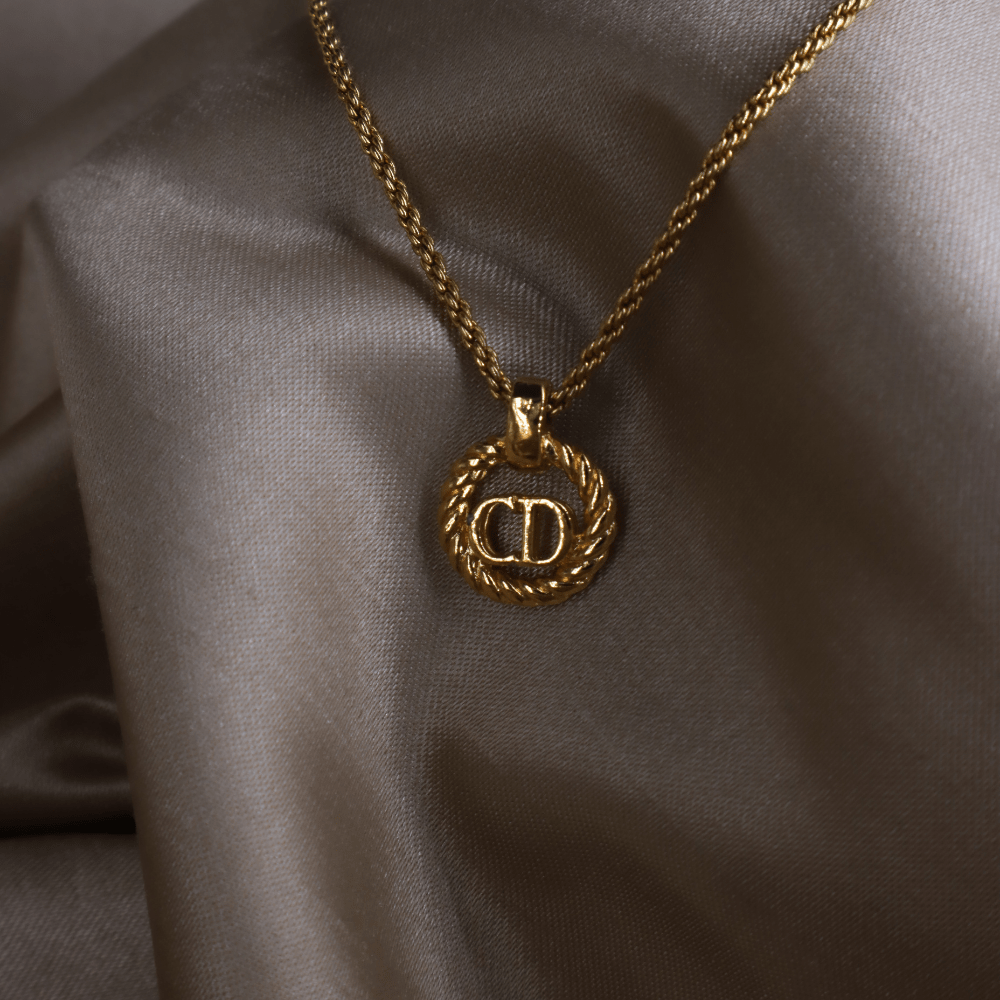 CHRISTIAN DIOR 麻花吊墜項鏈|經典之作 - Vintasy項鏈