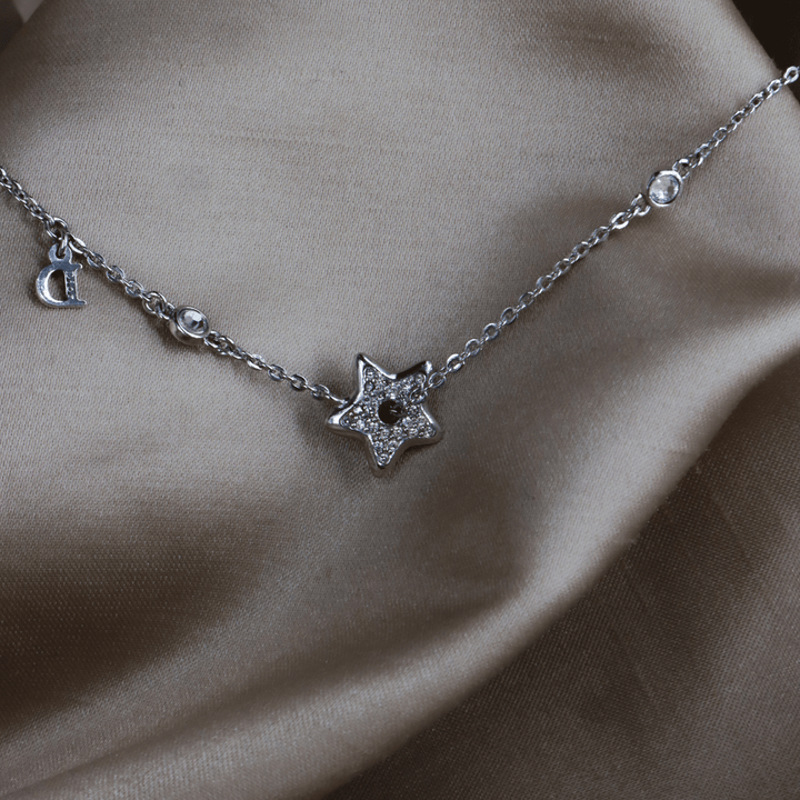 CHRISTIAN DIOR 星閃閃吊墜閃石項鏈 - Vintasy