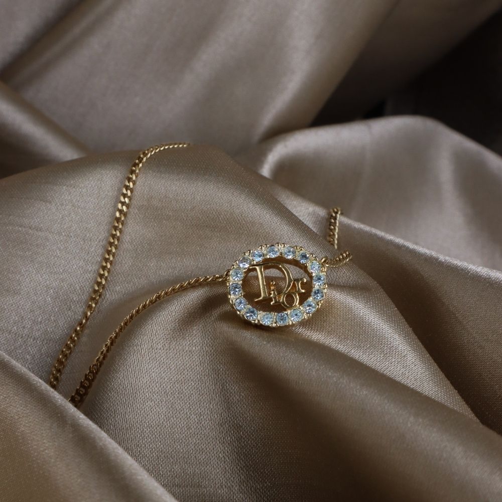 CHRISTIAN DIOR 圓型閃石項鏈| 經典款式 - Vintasy項鏈