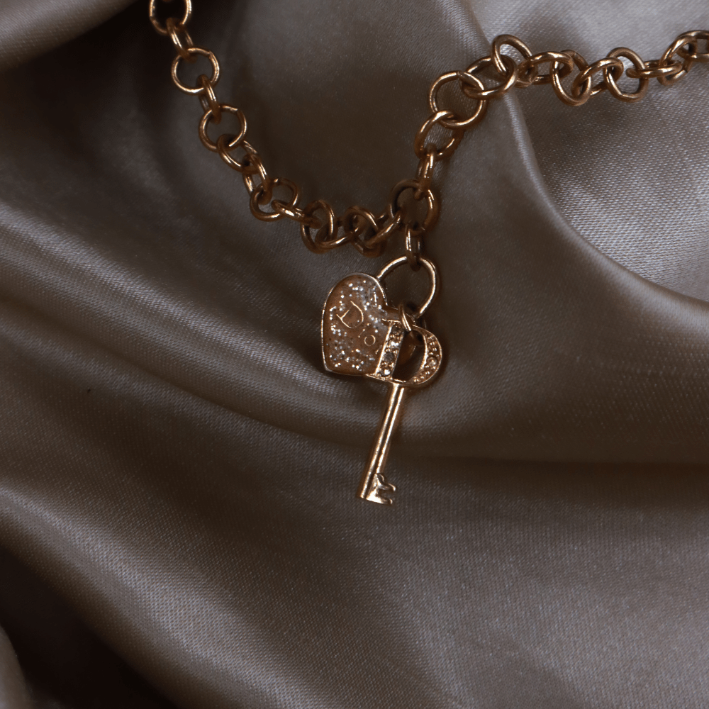 CHRISTIAN DIOR 心鎖雙吊墜項鏈 - Vintasy