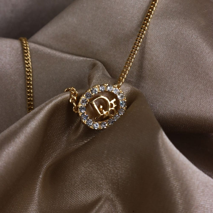 CHRISTIAN DIOR 圓型閃石項鏈| 經典款式 - Vintasy項鏈