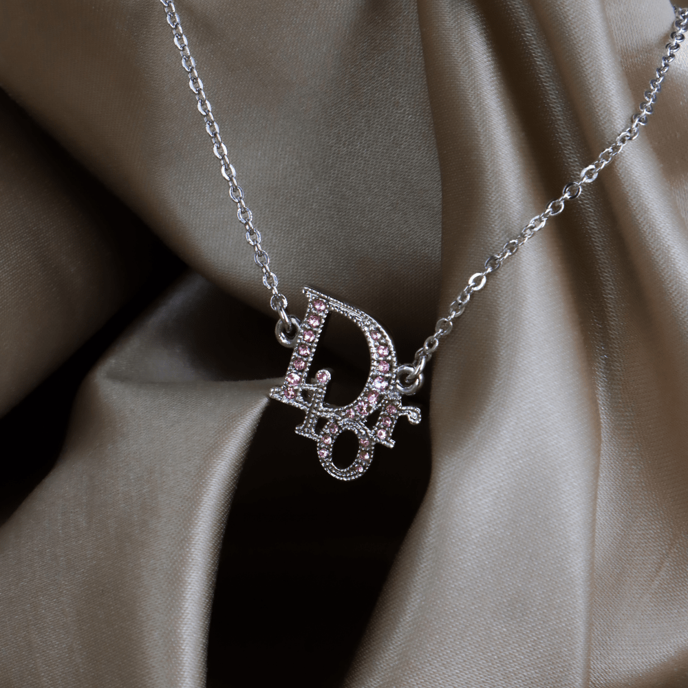 CHRISTIAN DIOR 粉紅閃石吊墜手鏈 | 熱賣手鏈第一位! |未使用連原盒 - Vintasy項鏈