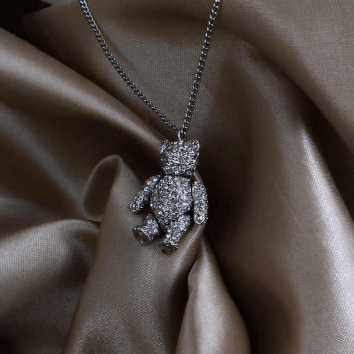 CHRISTIAN DIOR 小熊閃石吊墜項鏈 - Vintasy