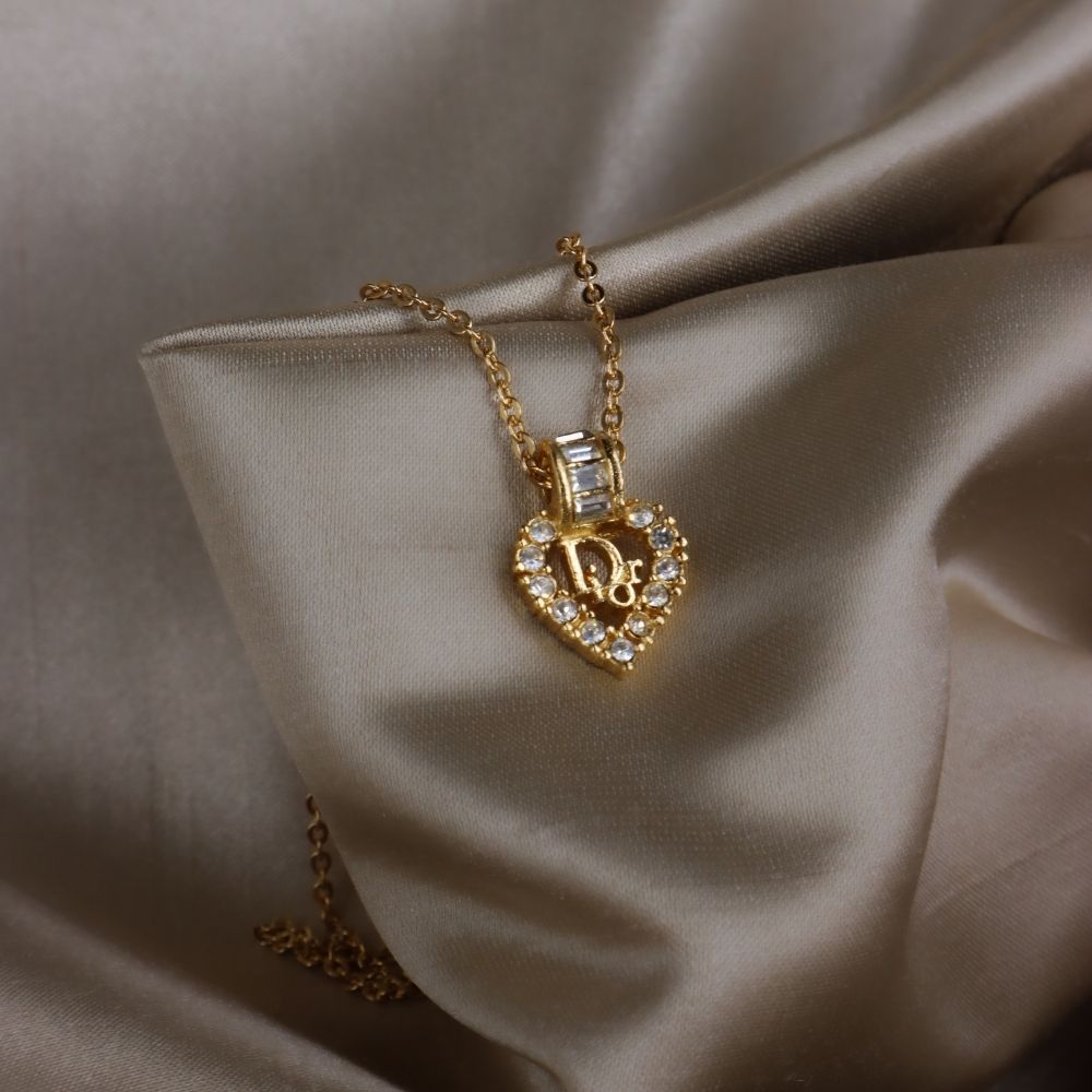 CHRISTIAN DIOR 心型經典項鏈 | 未使用級美品|原盒 - Vintasy項鏈